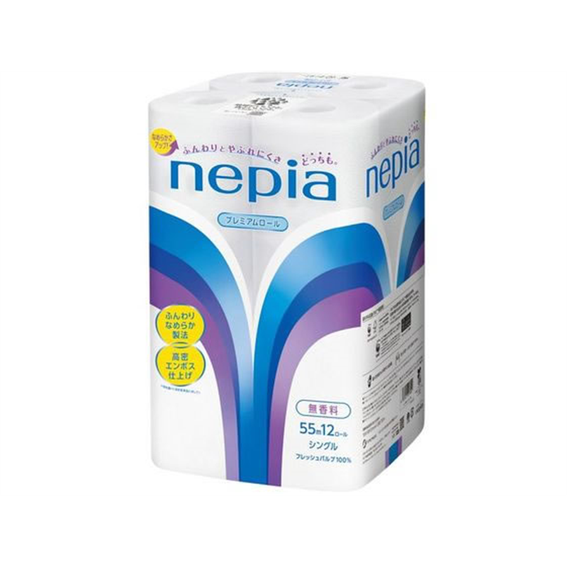 ネピア トイレットロール 12ロール シングル 55m 1パック（ご注文単位1パック）【直送品】