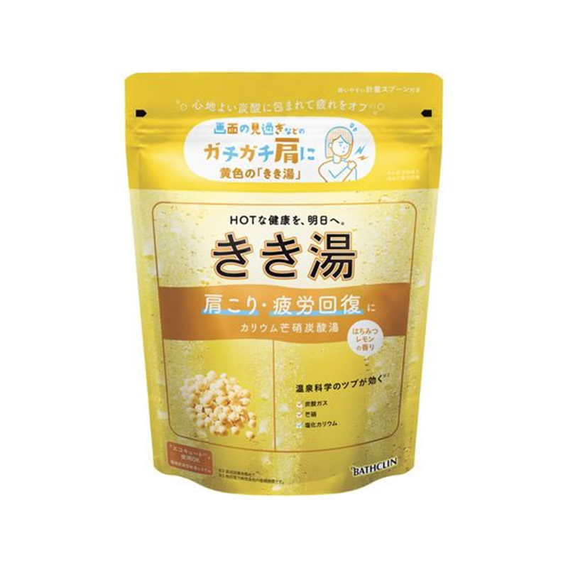 バスクリン きき湯 カリウム芒硝炭酸湯 はちみつレモンの香り360g 1個（ご注文単位1個）【直送品】