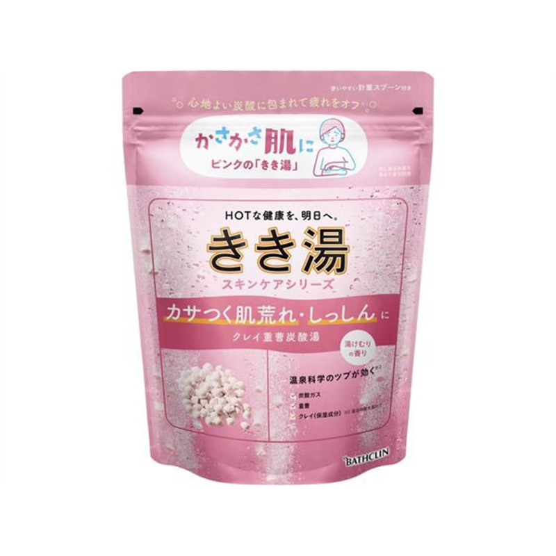 バスクリン きき湯 クレイ重曹炭酸湯 湯けむりの香り 360g 1個（ご注文単位1個）【直送品】