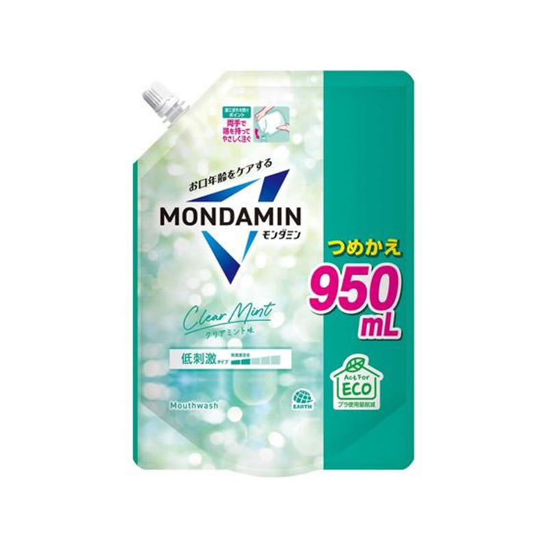 アース製薬 モンダミン クリアミント 詰替 950mL 1個（ご注文単位1個）【直送品】