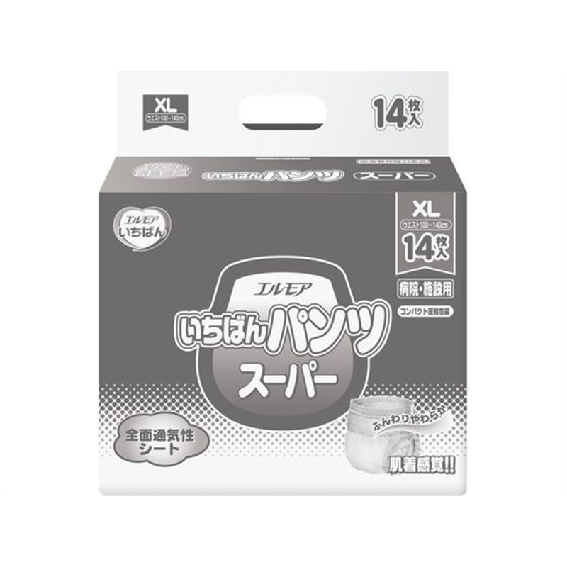 カミ商事 エルモア いちばんパンツスーパー XL 14枚 1パック（ご注文単位1パック）【直送品】