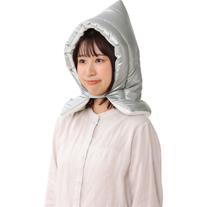 アイリスオーヤマ 防災頭巾 Mサイズ シルバー BZN-380M 1個(ご注文単位1個)【直送品】