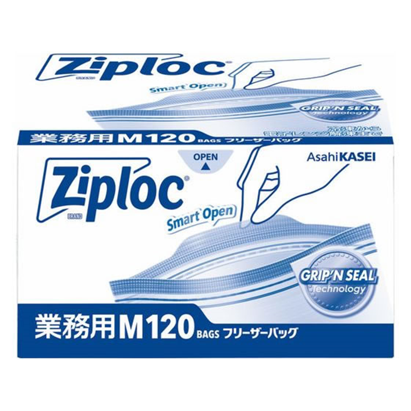 旭化成 業務用ジプロックフリーザーバッグ M 120枚 1箱（ご注文単位1箱）【直送品】