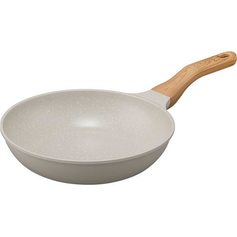 アイリスオーヤマ ナチュかるフライパン IHガス火対応 24cm Gモカ 1個（ご注文単位1個）【直送品】