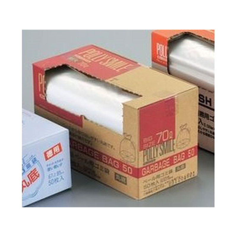 吉忠化学工業 業務用 丸底 ゴミ袋 半透明70L 50枚 1袋（ご注文単位1袋）【直送品】