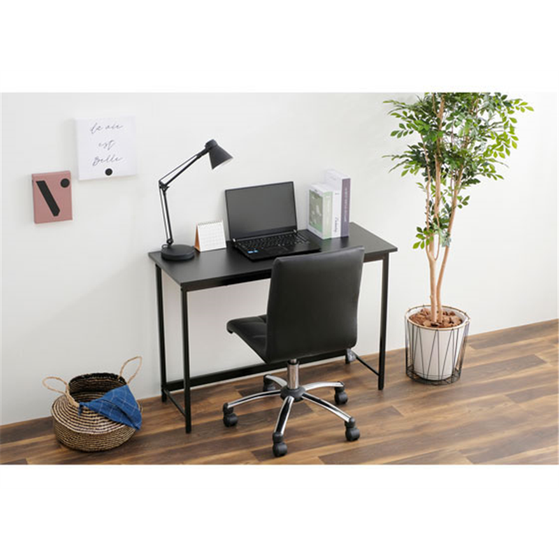 アイリスオーヤマ ベーシックデスク W1000×D400 ブラック×ブラック 1台（ご注文単位1台）【直送品】