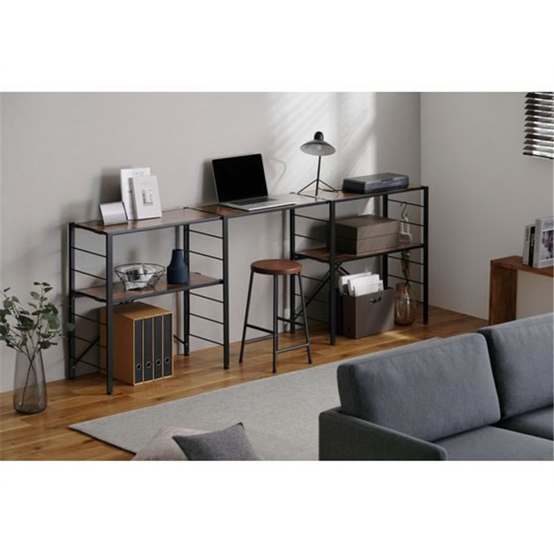 アイリスオーヤマ 組立簡単 連結スチールラック 5段 ブラウン KRSR-5 1台（ご注文単位1台）【直送品】