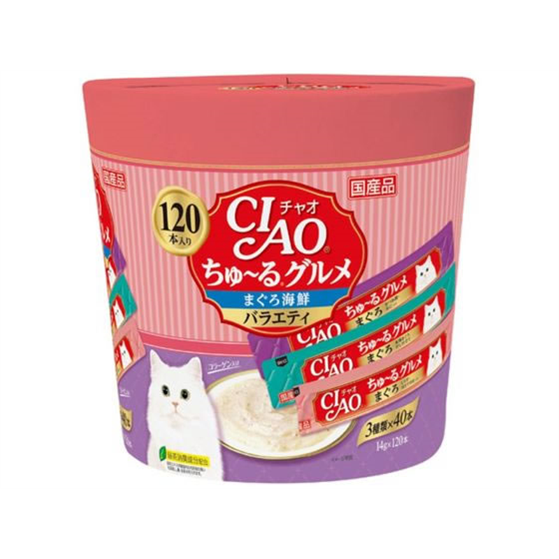 いなば ちゅーるグルメ まぐろ海鮮 120P 1個（ご注文単位1個）【直送品】