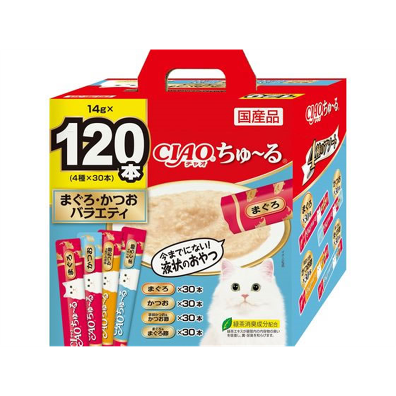 いなば ちゅーる 鮪・鰹バラエティ 120P 1箱（ご注文単位1箱）【直送品】
