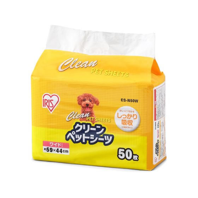 アイリスオーヤマ クリーンペットシーツ ワイド 50枚 ES-N50W 1袋（ご注文単位1袋）【直送品】