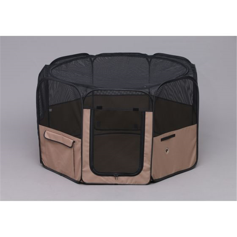 アイリスオーヤマ 折りたたみサークル Lサイズ ブラウン POTS-1260A 1個（ご注文単位1個）【直送品】