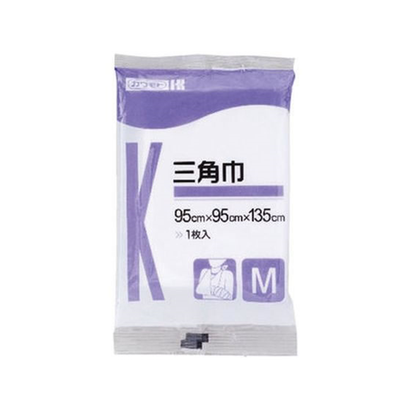 川本産業 三角巾 M 002168 1枚入 1パック（ご注文単位1パック）【直送品】