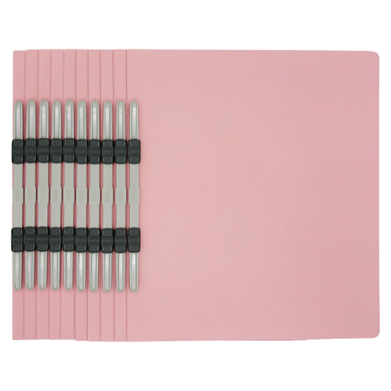 Forestway フラットファイルライト A4タテ とじ厚15mm ピンク 10冊 1パック（ご注文単位1パック）【直送品】