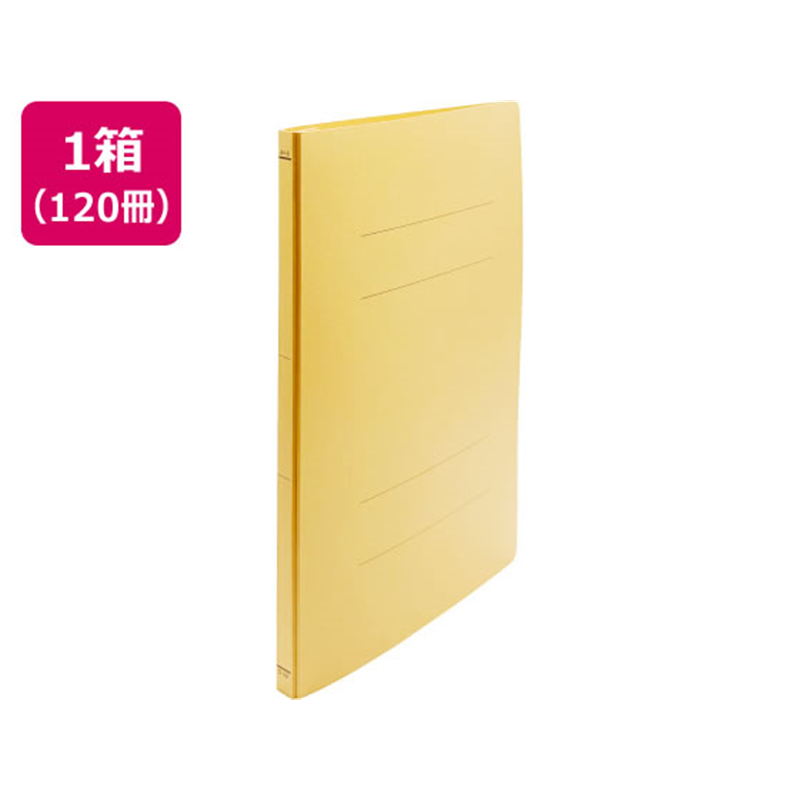 Forestway フラットファイルライト A4タテ とじ厚15mm 黄 120冊 1箱（ご注文単位1箱）【直送品】