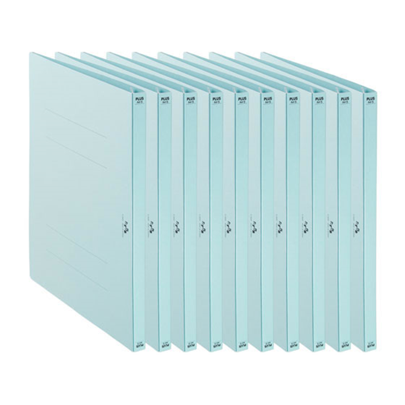 プラス たすけあ 利用者カルテフラットファイル 10冊パック ブルー 1パック（ご注文単位1パック）【直送品】