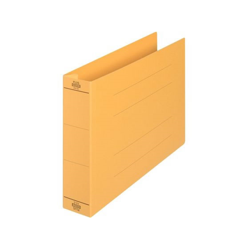プラス フラットファイル厚とじ ノンステッチ A4ヨコ イエロー NO.022SW 1冊(ご注文単位1冊)【直送品】