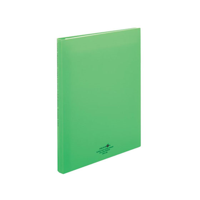 リヒトラブ AQUA DROPs クリヤーブック(ポケット交換) A4 幅25 黄緑 1冊（ご注文単位1冊）【直送品】
