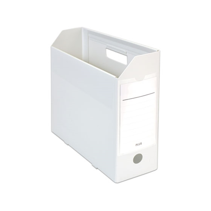 プラス PPボックスファイル+ A4E ホワイト FL-125BF 76-006 1個（ご注文単位1個）【直送品】