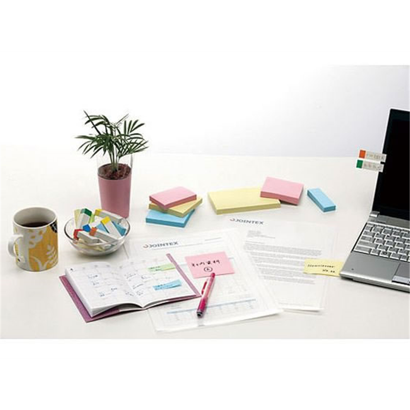 スマートバリュー ふせんBOX 75×75mm 桃 10冊 P434J-P-10 1箱（ご注文単位1箱）【直送品】