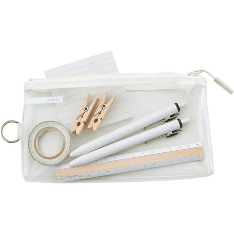 リヒトラブ SOERU クリヤーペンケース フロストクリヤー A8100-1 1個（ご注文単位1個）【直送品】