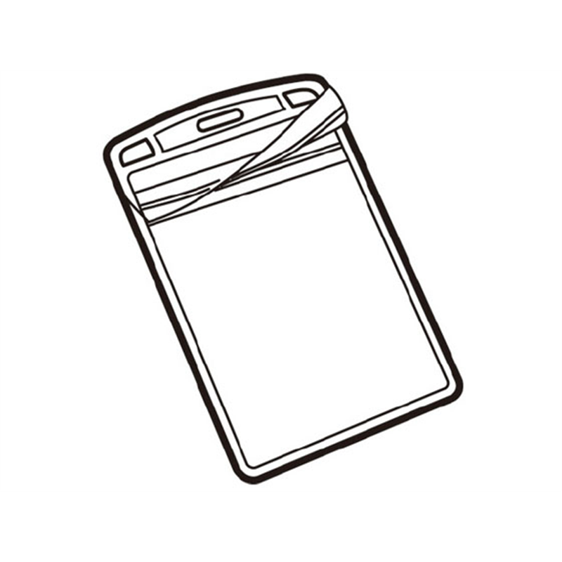 スマートバリュー 名札用替ケース チャックタイプ 名刺型縦 10枚 1パック（ご注文単位1パック）【直送品】