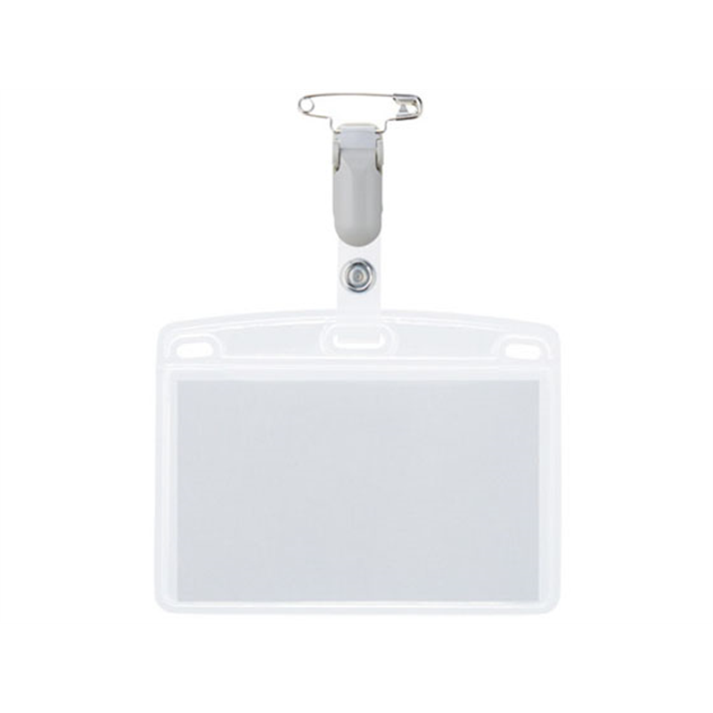 スマートバリュー タッグ名札 プラクリップ 名刺型横 10枚 B063J 1パック（ご注文単位1パック）【直送品】