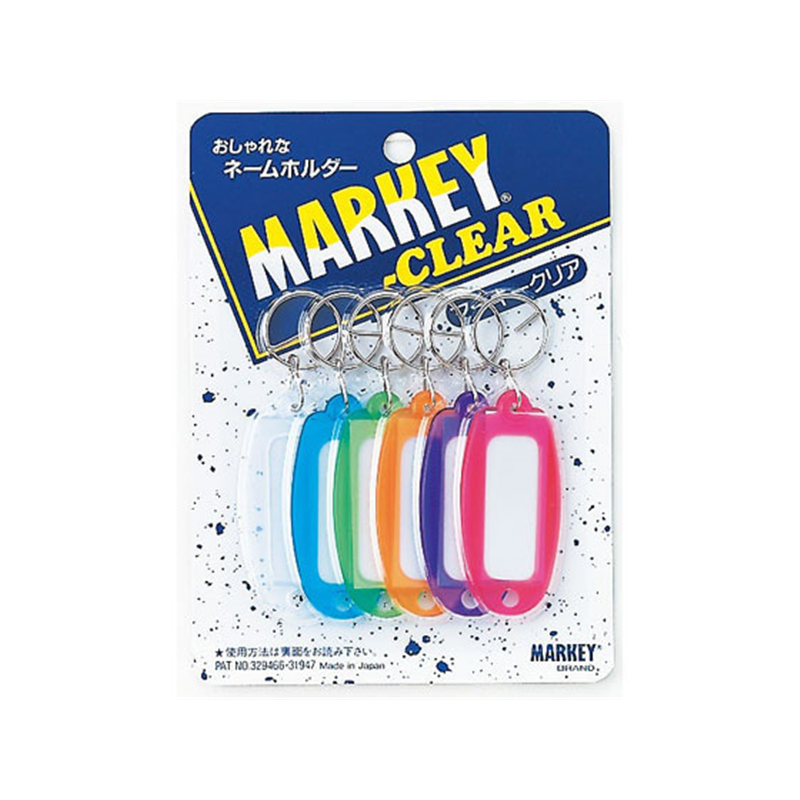 西敬 ネームホルダー マーキークリアー 6色セット MK-6 1パック（ご注文単位1パック）【直送品】