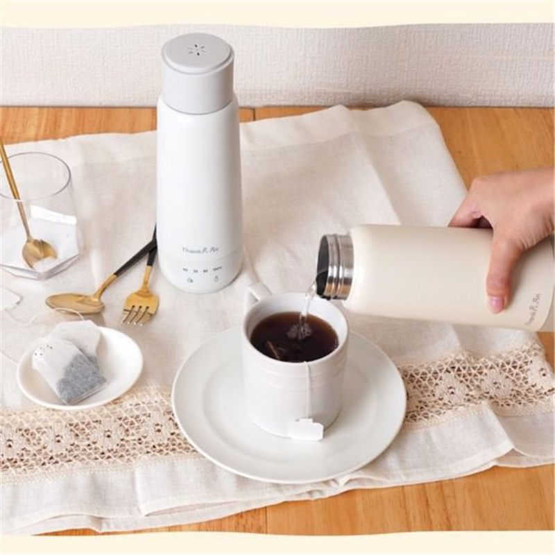 THANKO 電気で沸かせて保温 ボトルケトル グレージュ 1個（ご注文単位1個）【直送品】