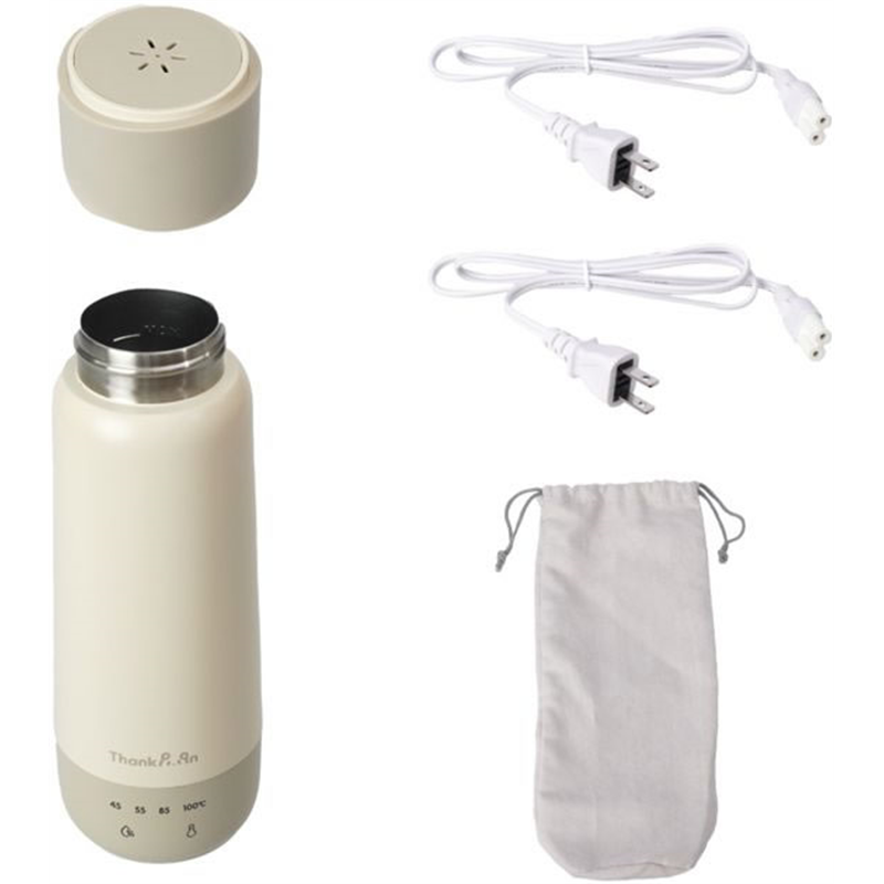 THANKO 電気で沸かせて保温 ボトルケトル グレージュ 1個（ご注文単位1個）【直送品】