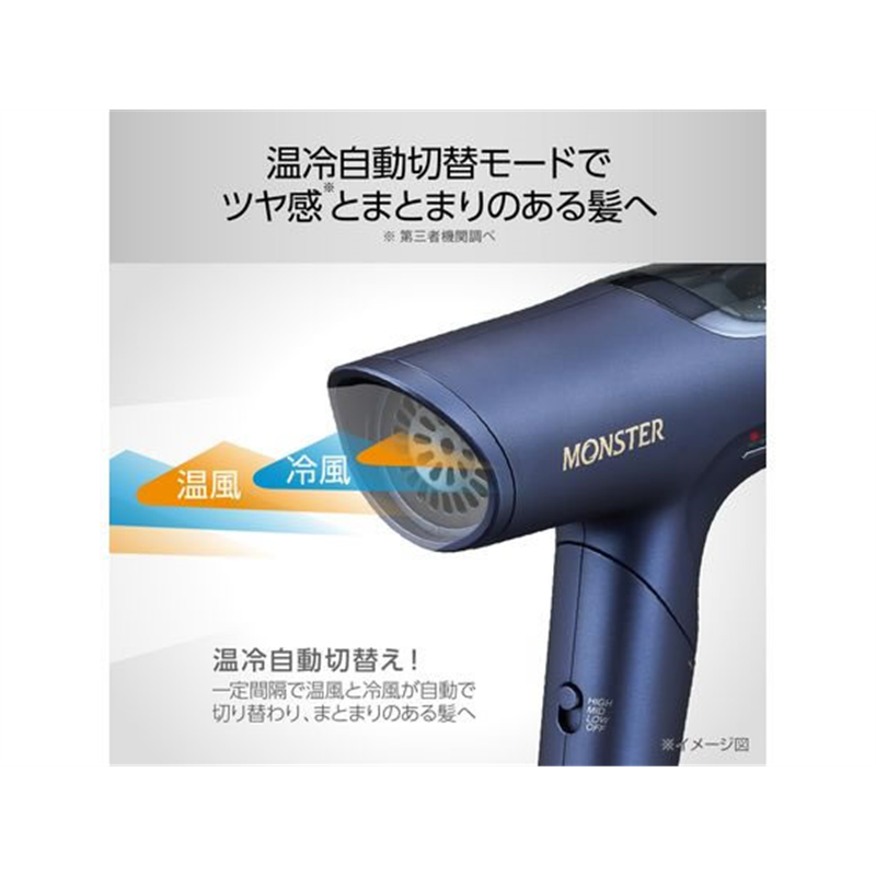KOIZUMI BLDCハイスピードドライヤー MONSTER ネイビー KHDM800A 1台(ご注文単位1台)【直送品】