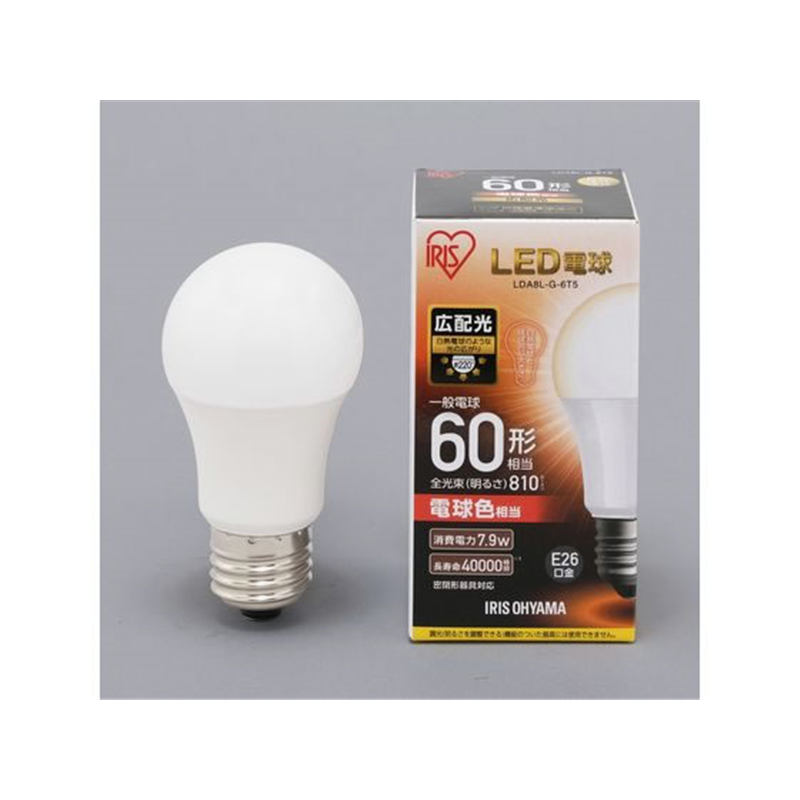 LED電球 E26 広配光 60形相当 電球色 LDA8L-G-6T5 1個（ご注文単位1個）【直送品】