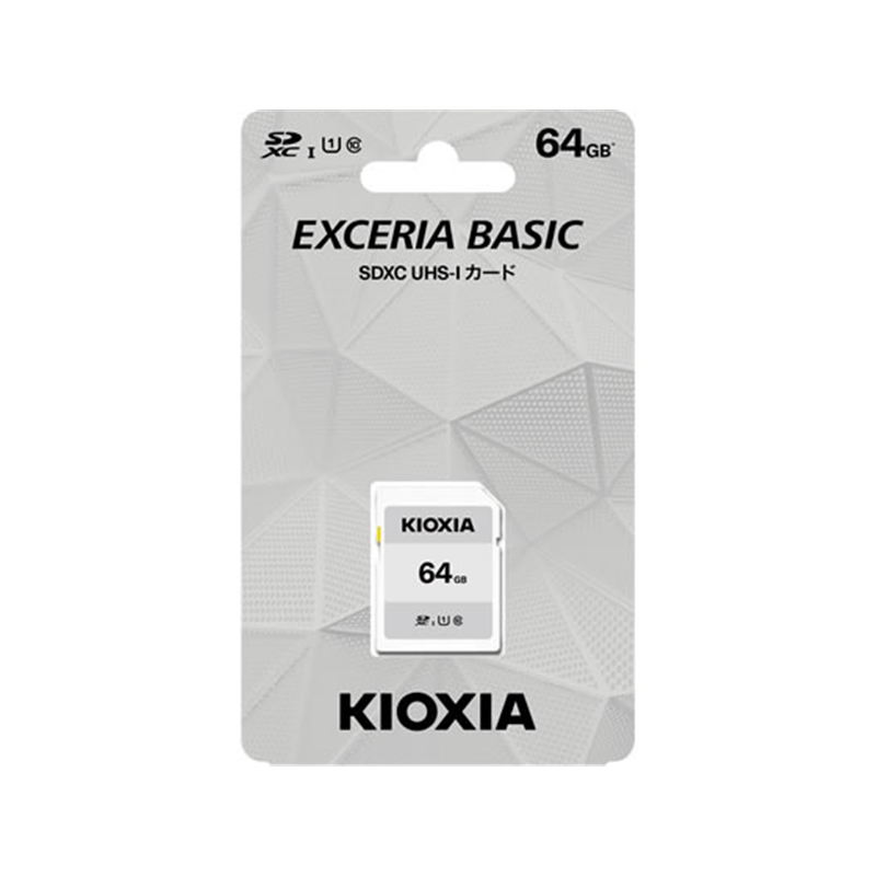 キオクシア SDメモリカード EXCERIA BASIC 64GB KCA-SD064GS 1個（ご注文単位1個）【直送品】