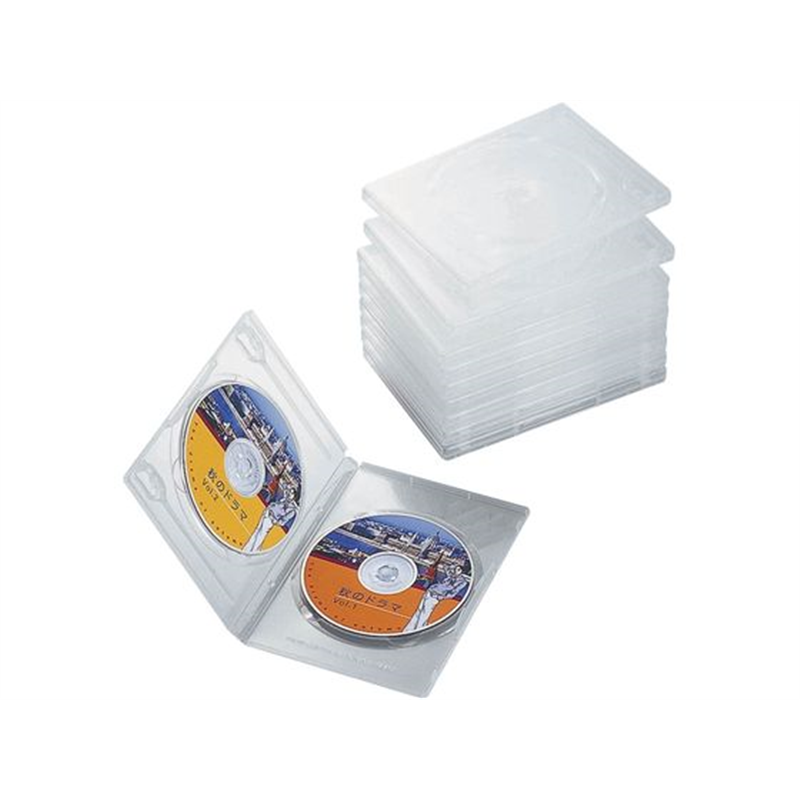 エレコム DVDトールケース 両面収納 10枚パック クリア CCD-DVD06CR 1個（ご注文単位1個）【直送品】