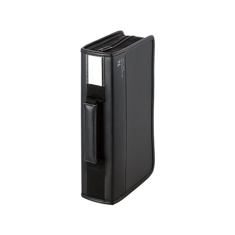 エレコム Blu-ray DVD CD対応 ファスナーケース96枚 CCD-SSB96BK 1個（ご注文単位1個）【直送品】