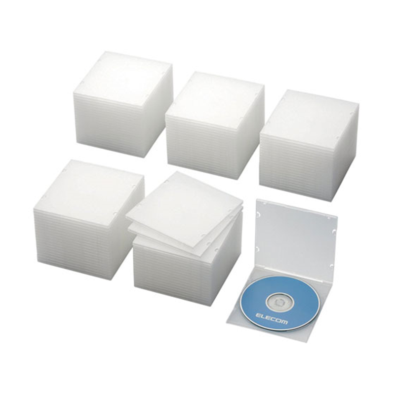 エレコム Blu-ray DVD CDケース CCD-JPCS100CR 100枚 1セット（ご注文単位1セット）【直送品】