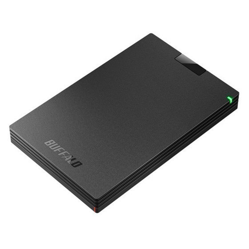 バッファロー USB3.2 ポータブルHDD 1TB ブラック HD-PGAC1U3-BA 1式（ご注文単位1式）【直送品】