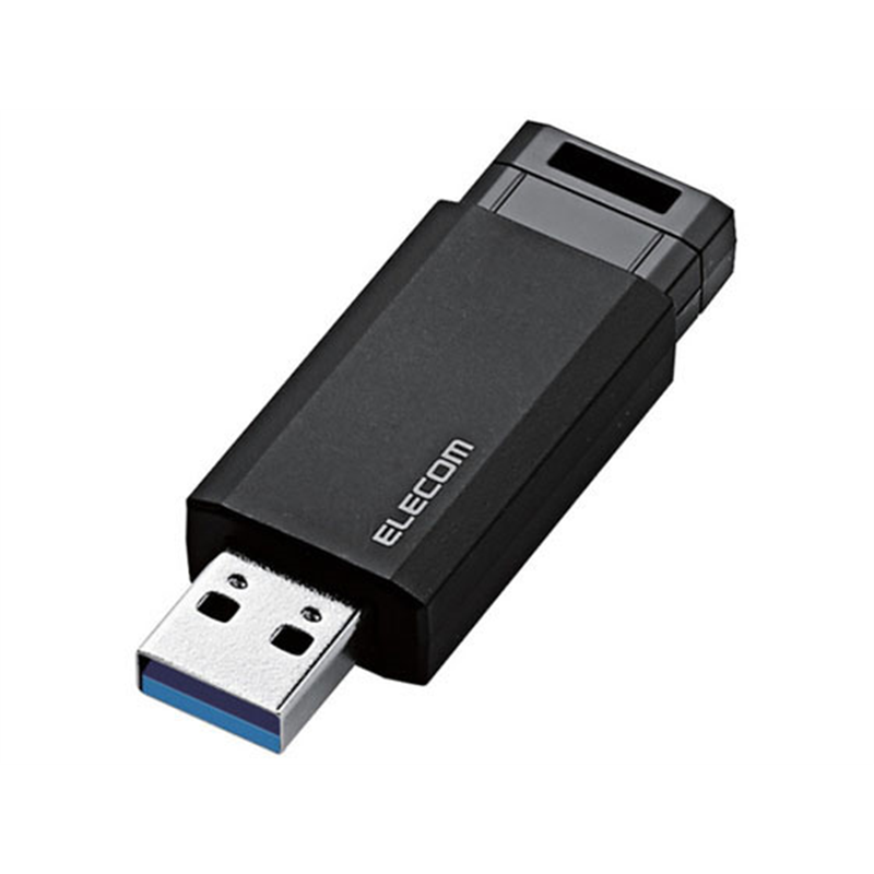 エレコム USB3.1 Gen1 ノック式USBメモリ 16GB MF-PKU3016GBK 1個（ご注文単位1個）【直送品】