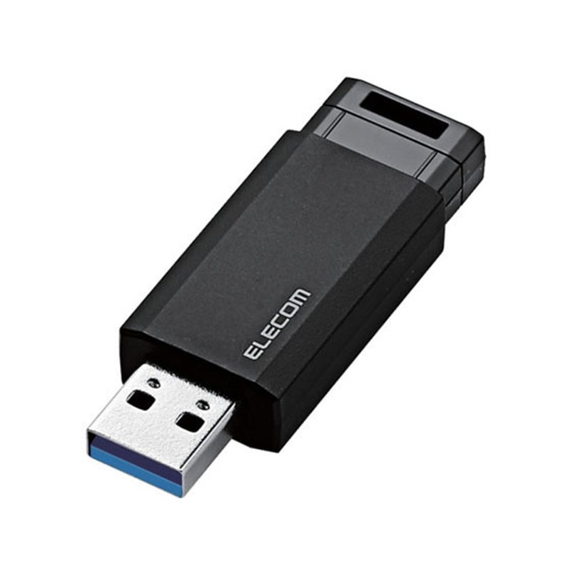 エレコム USB3.1 Gen1 ノック式USBメモリ 32GB MF-PKU3032GBK 1個（ご注文単位1個）【直送品】