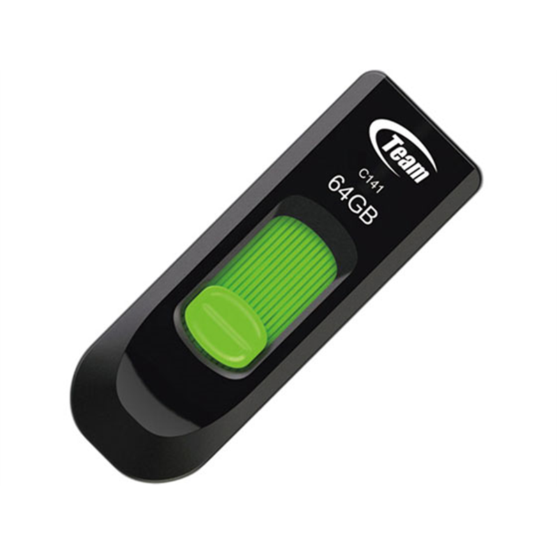 TEAM スライド式USBメモリ 64GB TC14164GG01 1個（ご注文単位1個）【直送品】