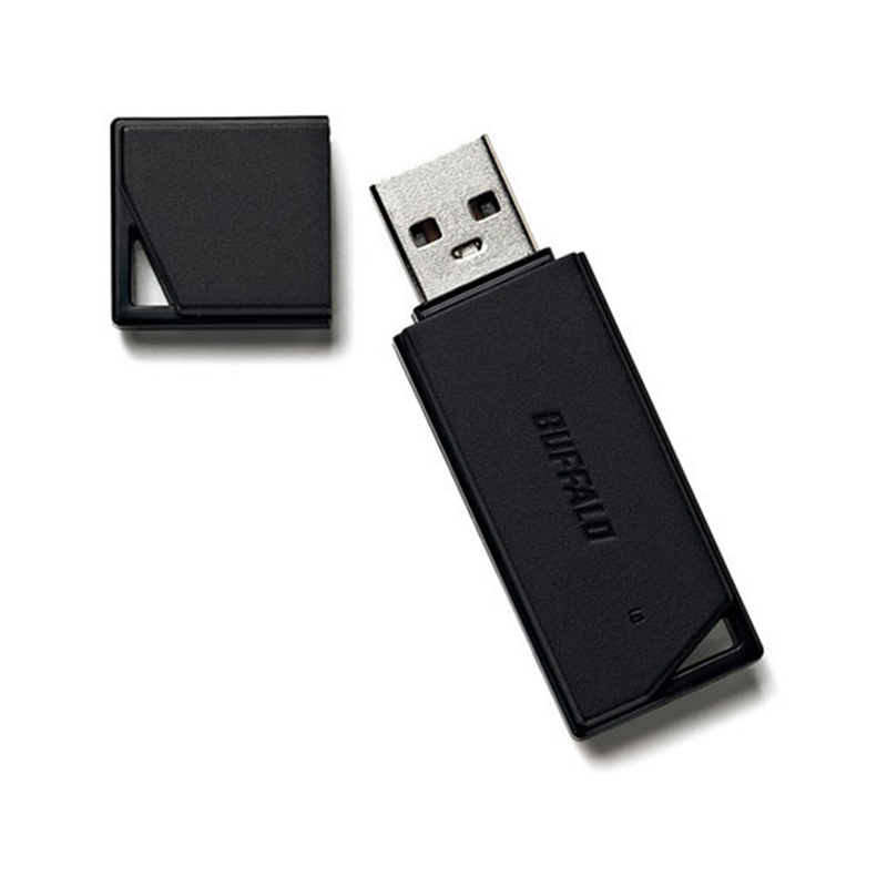 バッファロー どっちもUSBメモリ 32GB ブラック RUF2-KR32GA-BK 1個（ご注文単位1個）【直送品】