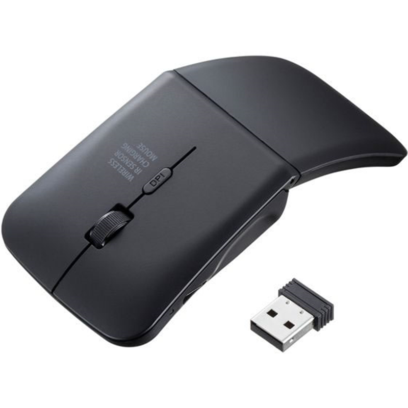 サンワサプライ 静音ワイヤレス IR LEDマウス MA-WIS3117BK 1個（ご注文単位1個）【直送品】