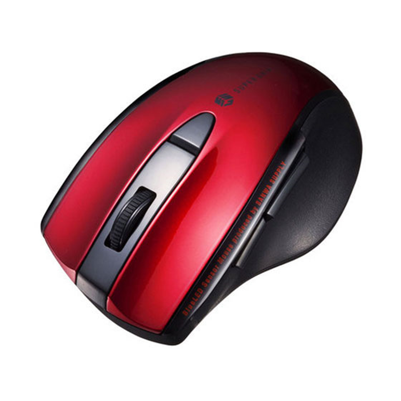 サンワサプライ 静音BluetoothLEDマウス5ボタンレッド MA-BTBL167R 1個（ご注文単位1個）【直送品】