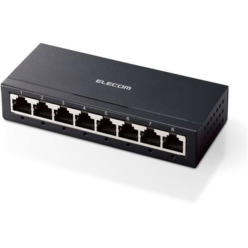 エレコム スイッチングハブ 8ポート EHC-G08MA-B 1個（ご注文単位1個）【直送品】