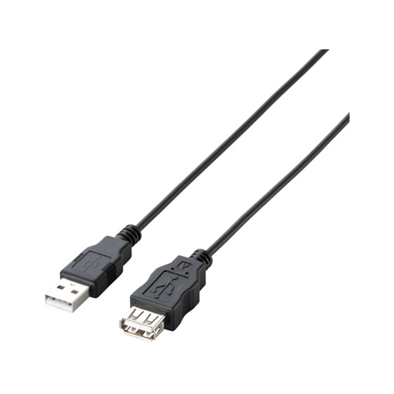 エレコム USB2.0延長ケーブル A-A エコ 2.0m U2C-JE20BK 1個（ご注文単位1個）【直送品】