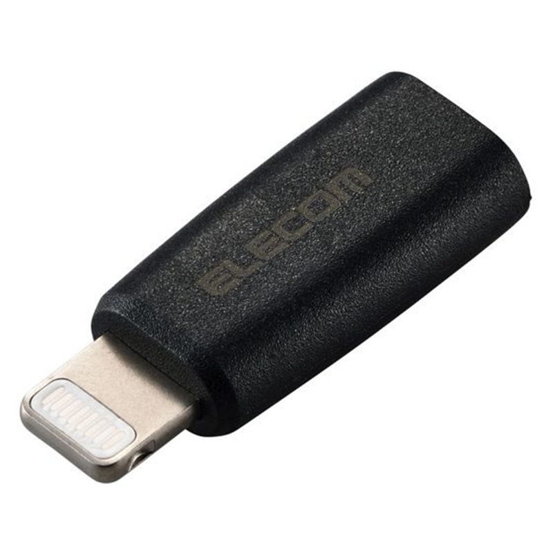 エレコム TypeC-ライトニング変換アダプタ PD ブラック MPA-CFLMBK 1個（ご注文単位1個）【直送品】