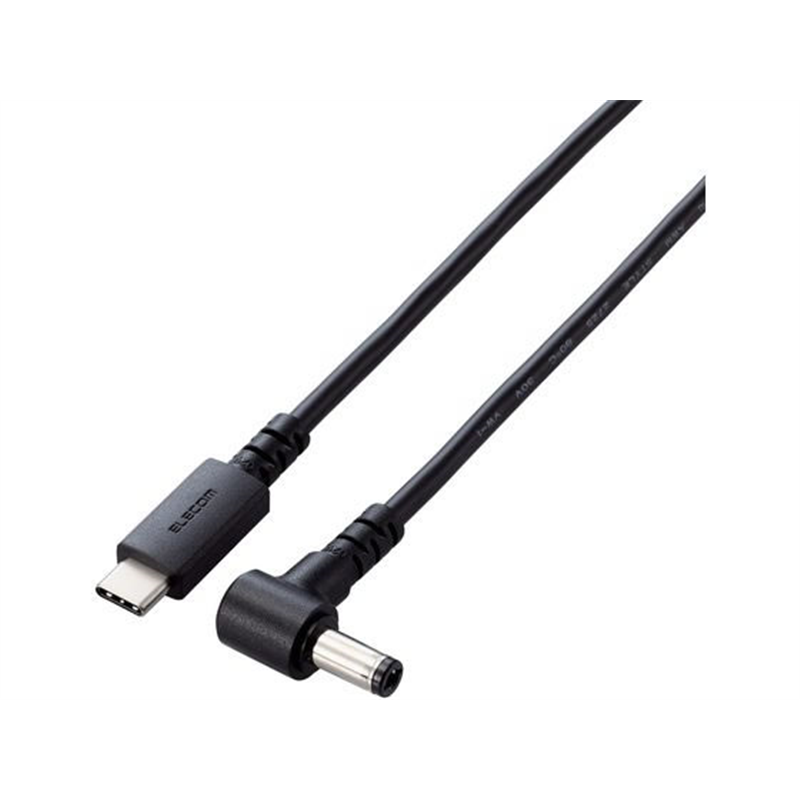 エレコム 充電ケーブル Type-C 丸コネクタ DC-PDF20BK 1個（ご注文単位1個）【直送品】