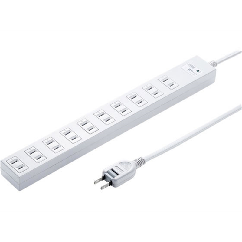 サンワサプライ 雷ガードタップ 2P10個口 3m TAP-SP217-3 1本（ご注文単位1本）【直送品】