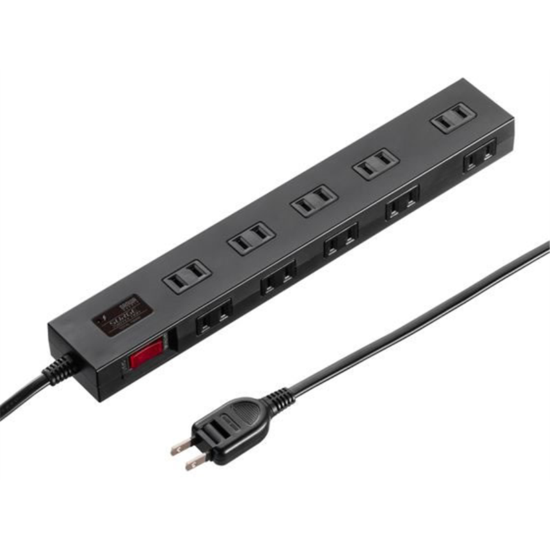 サンワサプライ 雷ガードタップ 10個口 3m 黒 TAP-SP2110N-3BK 1本（ご注文単位1本）【直送品】