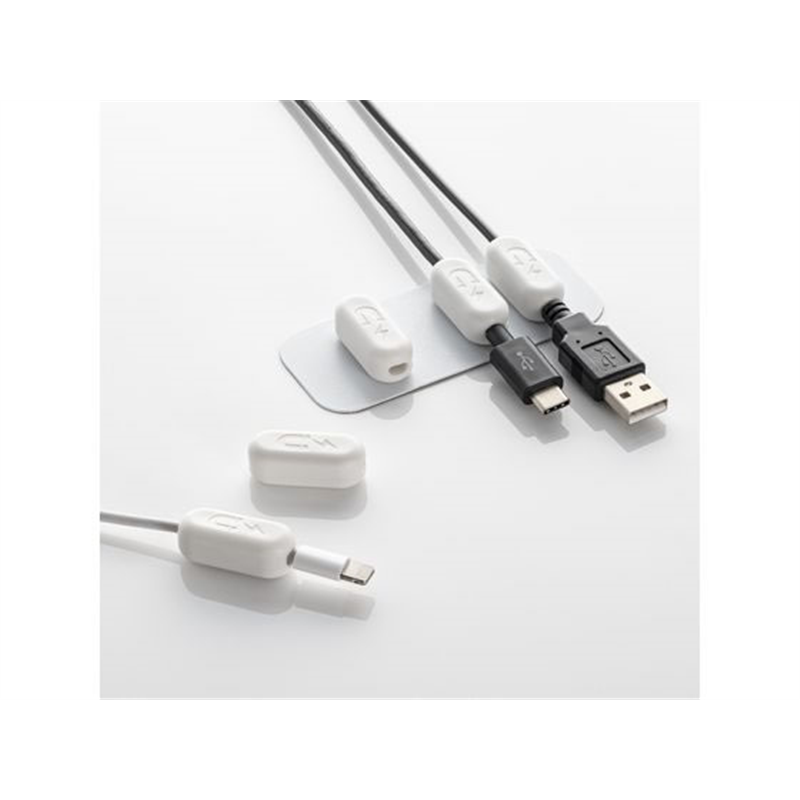 サンワサプライ マグネットケーブルホルダー ホワイト CA-515W 1パック(ご注文単位1パック)【直送品】