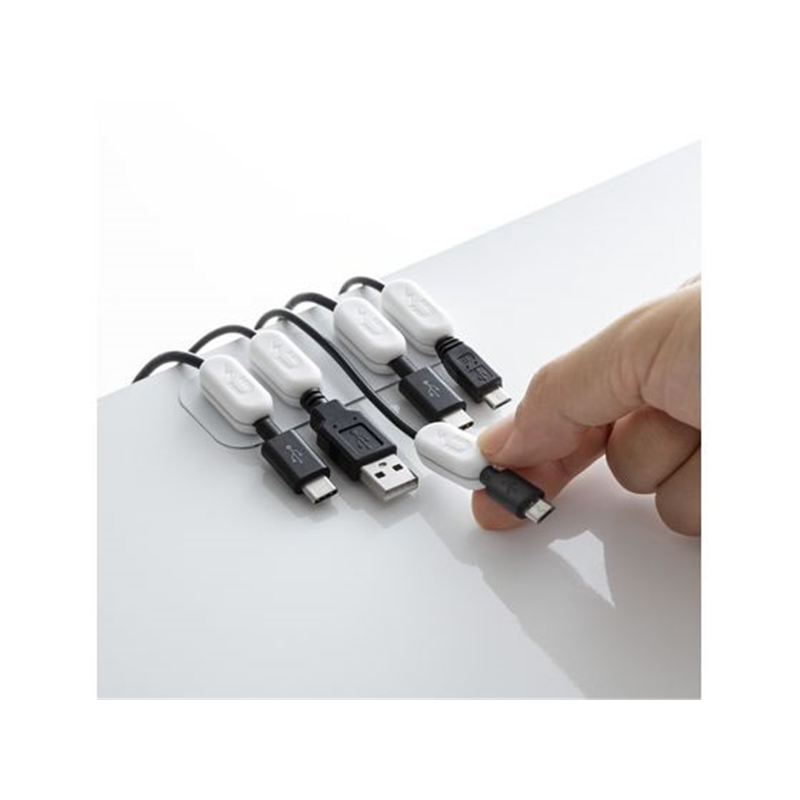 サンワサプライ マグネットケーブルホルダー ホワイト CA-515W 1パック(ご注文単位1パック)【直送品】